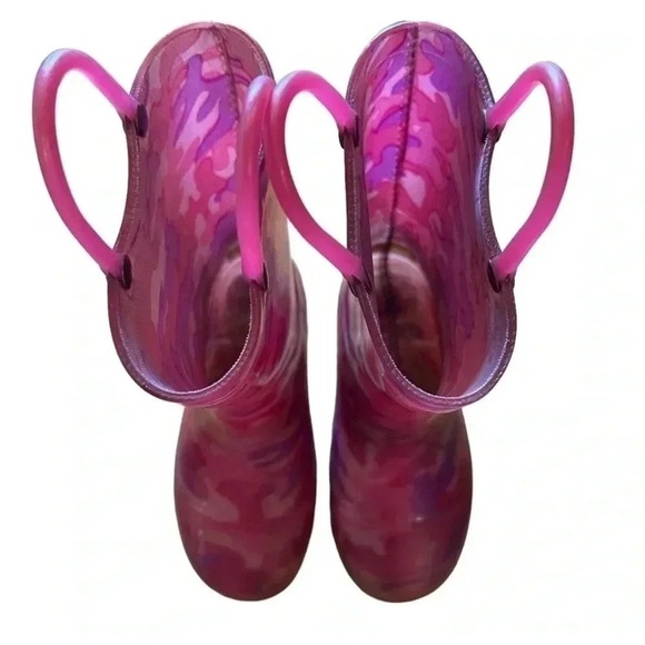 Western Chief Girls pink camo rubber rainboots Toddler Sz 9 No removable insole. - Picture 6 of 9